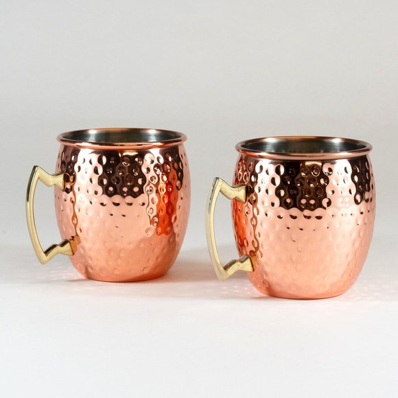 Eco One 20 oz. Copper Hammered Finish Moscow Mule Mugs, Set of 2 - Picture 1 of 2